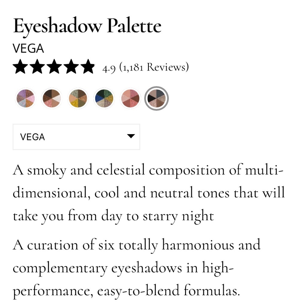 Lisa Eldridge ‘VEGA’ Eyeshadow Palette NIB - Picture 4 of 8